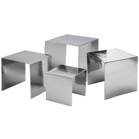 Walco VS1120 Ironstone Hammered Stainless Steel 4-Piece Riser Set