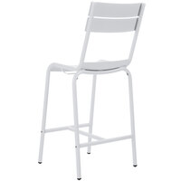BFM Seating PH812BWH Beachcomber White Aluminum Outdoor / Indoor Barstool