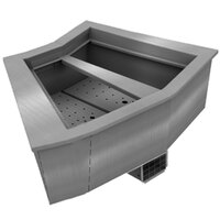 Delfield N8144-BRP Two Pan Curved Drop-In Refrigerated Cold Food Well