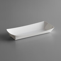 8 1/2 inch x 3 3/4 inch x 1 1/8 inch White Paper Hoagie Tray - 250/Pack