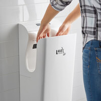 Lavex Janitorial White High Speed Vertical Hand Dryer with HEPA Filtration - 110-130V, 1700W