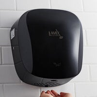 Lavex Janitorial Black High Speed Automatic Hand Dryer with HEPA Filtration - 110-130V, 1450W