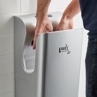 Lavex Janitorial Silver High Speed Vertical Hand Dryer with HEPA Filtration - 110-130V, 1700W
