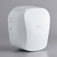 Lavex White Stainless Steel High Speed Automatic Hand Dryer with HEPA Filtration - 110-130V, 1450W