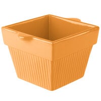 Tablecraft CW1460X 1.5 Qt. Orange Cast Aluminum Square Condiment Bowl