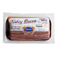 Kunzler 12 oz. Sliced Applewood Smoked Turkey Bacon - 16/Case
