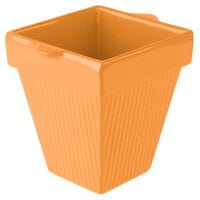 Tablecraft CW1470X 2 Qt. Orange Cast Aluminum Square Condiment Bowl