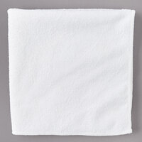 Carlisle 3633402 16 inch x 16 inch White Terry Microfiber Cleaning Cloth