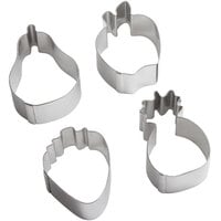 Ateco 1426 Stainless Steel 4-Piece Fruit Shaped Mold / Cookie Cutter Set