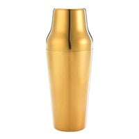 Barfly M37085GD 24 oz. Gold-Plated 2-Piece Parisienne Cocktail Shaker