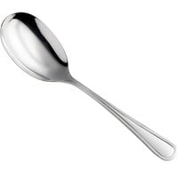 Acopa Edgeworth 8 3/4 inch 18/8 Stainless Steel Extra Heavy Weight Solid Serving Spoon
