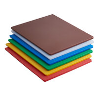 24 inch x 18 inch x 1/2 inch 6-Board Color-Coded Cutting Board System