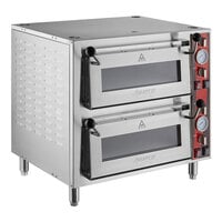 Avantco DPO-18-DD Double Deck Countertop Pizza/Bakery Oven with Two Independent Chambers - 3200W, 240V