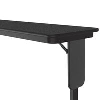 Correll 18 inch x 60 inch Black Granite Finish Rectangular High Pressure Folding Seminar Table with Panel Leg