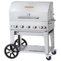 Crown Verity CV-MCB-36RDP-NG Natural Gas 36 inch Mobile Outdoor Grill with Roll Dome Package