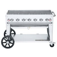 Crown Verity CV-MCB-48-SI-BULK Liquid Propane 48 inch Mobile Outdoor Grill with Single Gas Connection and Bulk Tank Capacity