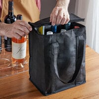 Franmara 8478-01 Non-Woven 6-Bottle Zip Top Reusable Bag