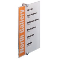 Durable 482519 8 1/4 inch x 11 3/4 inch Transparent Acrylic Standoff Sign with Inserts