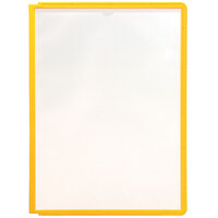 Durable 566604 Yellow Letter Sized Panels for SHERPA and VARIO Reference Systems - 5/Pack
