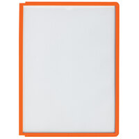 Durable 566609 Orange Letter Sized Panels for SHERPA and VARIO Reference Systems - 5/Pack