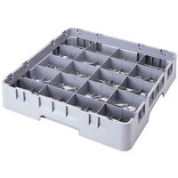 Cambro 20C414151 Camrack 4 1/4 inch High Soft Gray 20 Compartment Full Size Cup Rack
