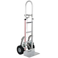Magliner NPK13CG2C5 500 lb. Y-Cable Brake Hand Truck with 10 inch Microcellular Foam Wheels, 60 inch Single Grip Handle, and Stairclimbers