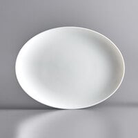 Arcoroc N9364 Evolutions 13" x 9" White Oval Opal Glass Plate by Arc Cardinal - 12/Case