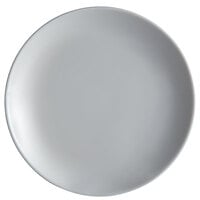 Arcoroc P1125 Evolutions 7 1/4 inch Granite Gray Opal Glass Coupe Plate by Arc Cardinal - 24/Case