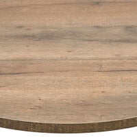 BFM Seating KP36R Relic Knotty Pine 36 inch Round Melamine Table Top with Matching Edge