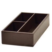 Focus Hospitality Melrose Brown Collection Faux Leather Condiment Caddy