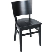 BFM Seating Aston Black Beechwood Chair