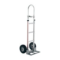 Magliner HMK13CUA4 500 lb. Straight Back Hand Truck with 10 inch Pneumatic Wheels and 60 inch Single Grip Handle