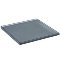 Focus Hospitality Smoke Collection Matte Resin Gray 11 5/8" Square Beverage Tray