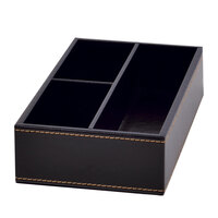 Focus Hospitality Melrose Black Collection Faux Leather Condiment Caddy