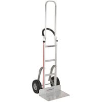 Magliner HMK119K245E 500 lb. Straight Back Hand Truck with 10" Pneumatic Wheels, Horizontal Loop Handle, 68" Frame Extension, and Stairclimbers