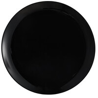 Arcoroc P1128 Evolutions 10 5/8 inch Black Round Rimless Opal Glass Plate by Arc Cardinal - 24/Case