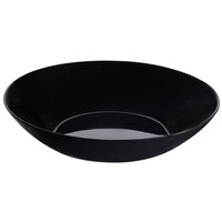 Arcoroc P1130 Evolutions 7 3/4 inch Black Round Rimless Opal Glass Soup Plate by Arc Cardinal - 24/Case