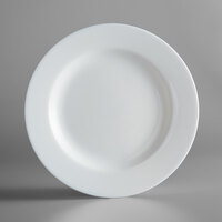 Arcoroc E6981 Evolutions 9 3/8 inch White Round Opal Glass Plate by Arc Cardinal   - 24/Case