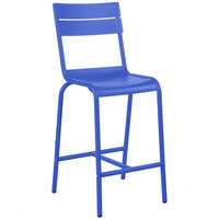 BFM Seating PH812BBY Beachcomber Berry Aluminum Outdoor / Indoor Bar Height Chair