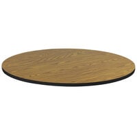 Correll 24 inch Round Medium Oak Finish High Pressure Bar & Cafe Table Top