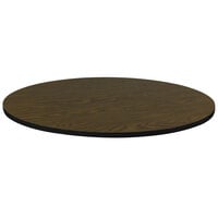 Correll 60 inch Round Walnut Finish High Pressure Bar & Cafe Table Top