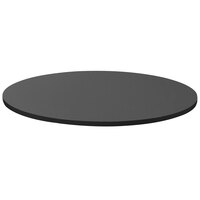Correll 30 inch Round Black Granite Finish High Pressure Bar & Cafe Table Top