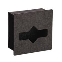Vollrath FMT-1 In-Counter Black Thermoplastic Flush Mount Waxed Tissue Holder - Cut-Out Dimensions 7 1/16 inch x 7 5/16 inch