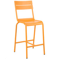 BFM Seating PH812BCT Beachcomber Citrus Aluminum Outdoor / Indoor Bar Height Chair