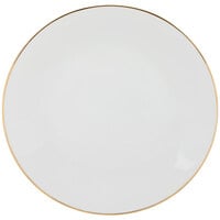 10 Strawberry Street CPGL0001 Coupe Gold Line 10 1/4" Gold Porcelain Dinner Plate - 24/Case