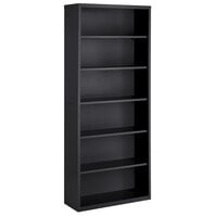 Hirsh 22458 Charcoal 6-Shelf Welded Steel Bookcase - 34 1/2 inch x 13 inch x 82 inch