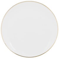 10 Strawberry Street CPGL0002 Coupe Gold Line 9 1/2" Gold Porcelain Luncheon Plate - 24/Case