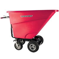 Magliner MHCSAB 0.5 Cubic Yard Motorized Hopper Cart with 13" Pneumatic Wheels and Dual Handle Bars (400 lb.)
