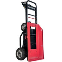 Magliner MHT75AB 1000 lb. Motorized Hand Truck with 13 inch Pneumatic Wheels and Plate for Cylinders / Inflatables - 36V, 800W