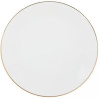 10 Strawberry Street CPGL0024 Coupe Gold Line 12 inch Gold Porcelain Charger Plate - 12/Case